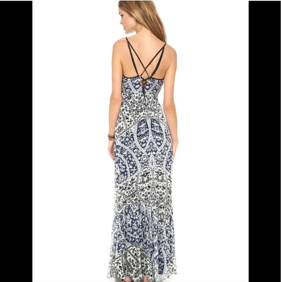 Rare $350 Free People Printed Gown - Picture 6 of 8